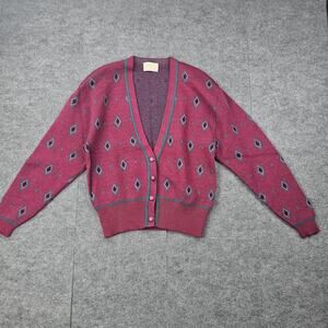 Vintage Pendleton Sweater Womens Large Wool Southwestern Aztec Cardigan USA 70s